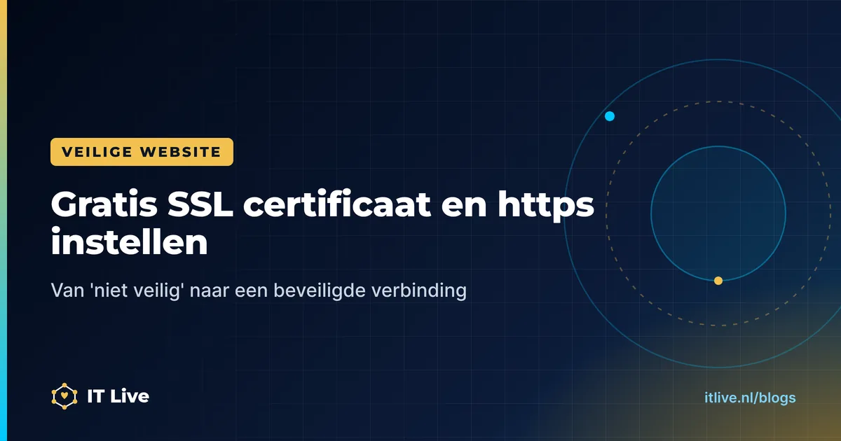 Browseradresbalk met slotje na het instellen van een gratis SSL certificaat en https