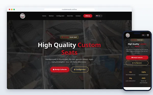Amsterdam Custom Seats — website door Layg
