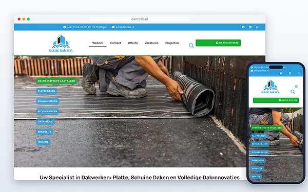 D.A.M. Dak — website door Layg