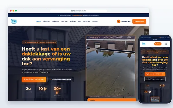 DSH Dakdekkers — website door Layg