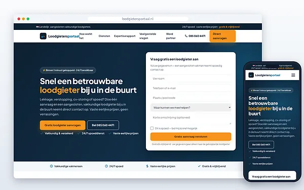 Loodgietersportaal — website door Layg