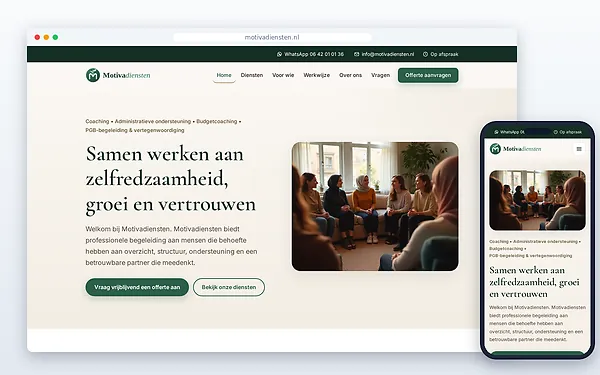 Motivadiensten — website door Layg