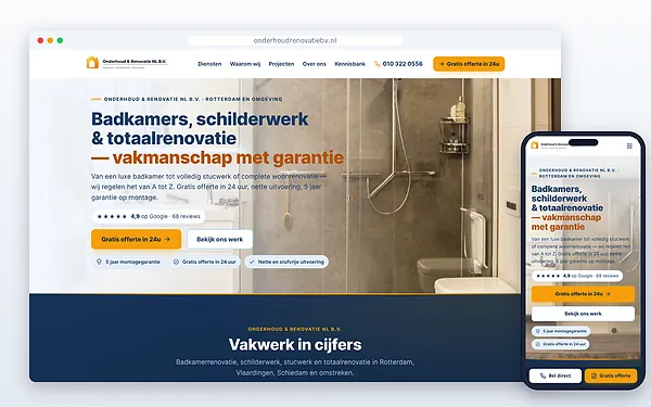 Onderhoud & Renovatie NL — website door Layg