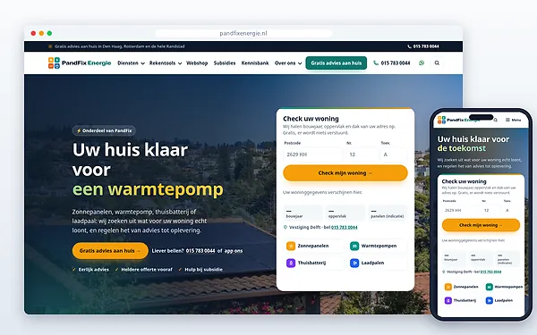 PandFix Energie — website door Layg