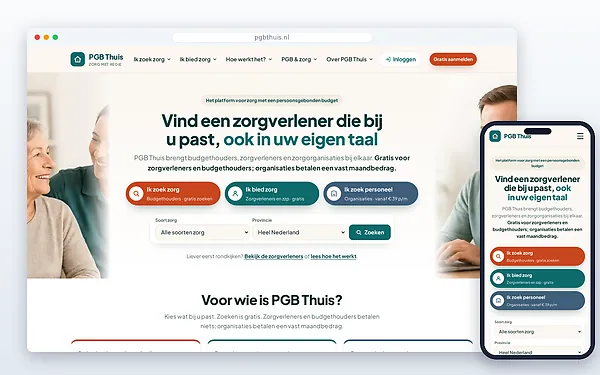 PGB Thuis — website door Layg