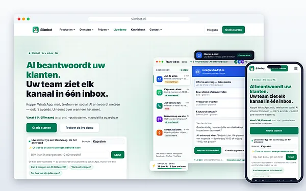 Slimbot — website door Layg