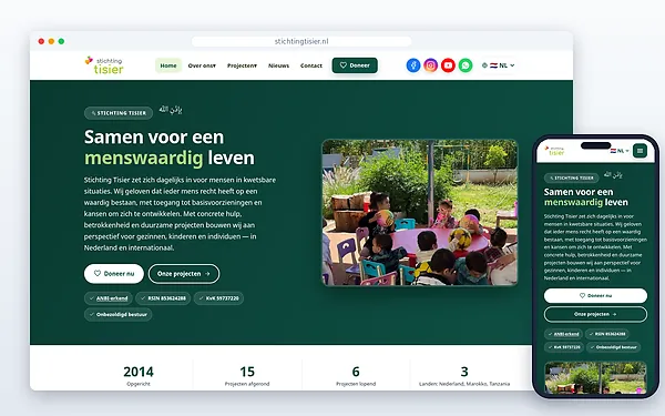 Stichting Tisier — website door Layg