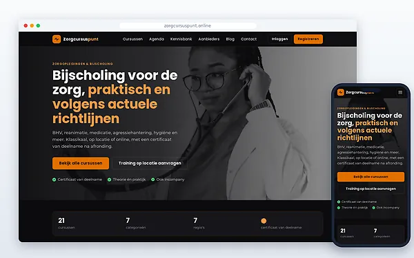 Zorgcursuspunt — website door Layg